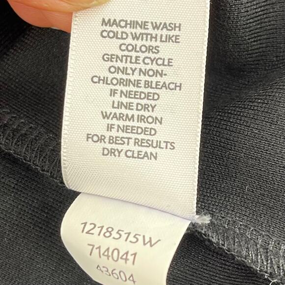 J. Jill Black‎ Relaxed Midi Viscose Blend Jersey Long Sleeve Shift Dress 2X - Picture 8 of 8